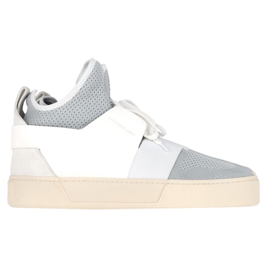 Balenciaga Sock-Style High-Top-Sneaker aus grauem und weißem Polyester und Leder - Image 1