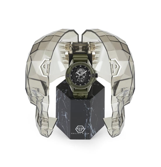 Philipp Plein The $kull Ecoceramic Herrenuhr grün PWUBA0423 - Image 4