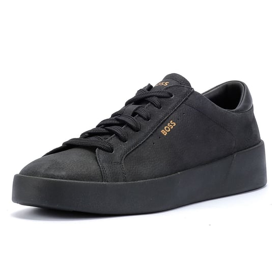 Boss Belwar Tennis Leder Herren Schwarze Turnschuhe - Image 3