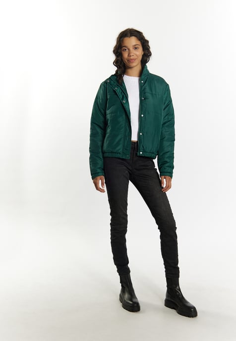 Mymo Leicht wattierte Blousonjacke Damen dunkelgrün - Image 2