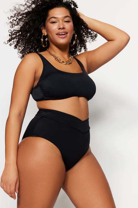 Trendyol Femmes Taille haute Bas de bikini grande taille - Image 2