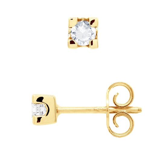 DIADEMA - Earrings with Diamonds - Yellow Gold
