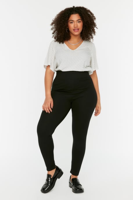 Trendyol Femmes Manche longue Taille haute Mince Collants grande taille - Image 2