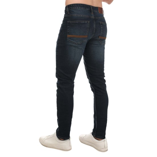 Men's Ben Sherman Mid Wash Denim Jeans in Dark Blue