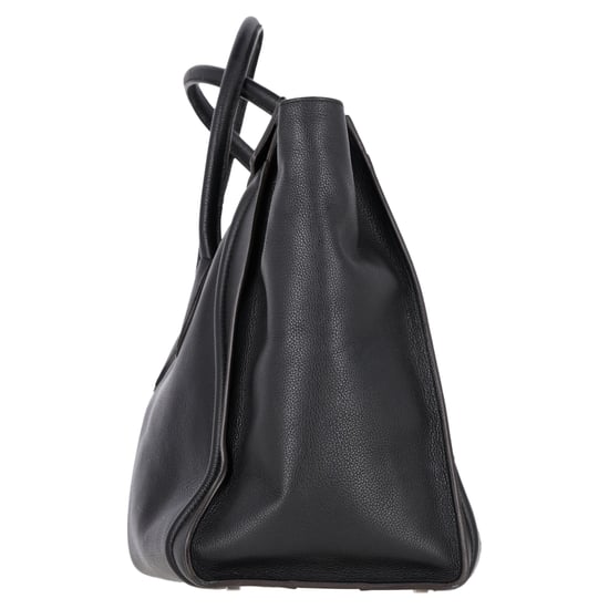 Celine Drummed Schulterreisetasche aus schwarzem Leder - Image 2