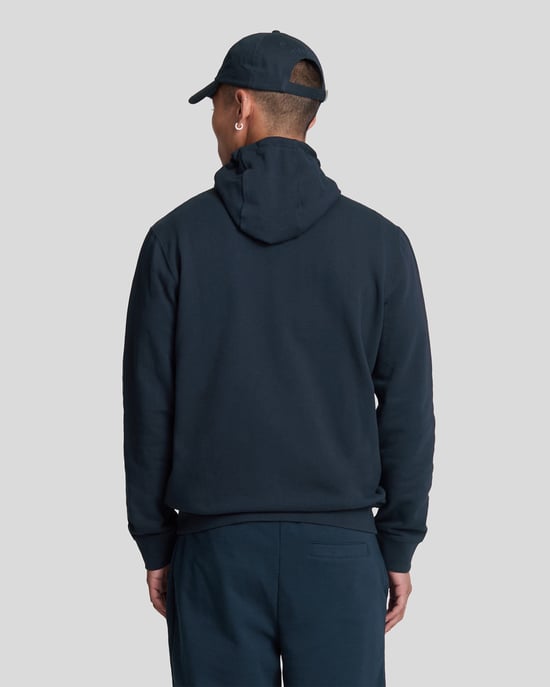 Lyle & Scott Hybrid Zip-Up Jet Dark Navy Kapuzenpullover - Image 3