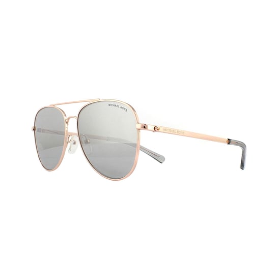 Michael Kors Sunglasses San Diego 1045 11086G Rose Gold Silver Mirror