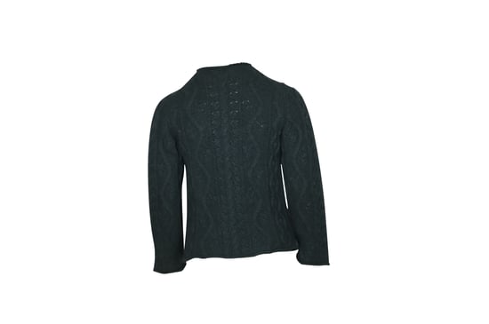 Chanel Kabelstrick-Cardigan aus türkisfarbenem Kaschmir - Image 3