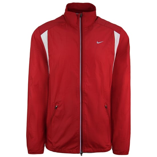 Nike Logo Long Sleeve Zip Up Red Mens Lightweight Jacket 320829 648