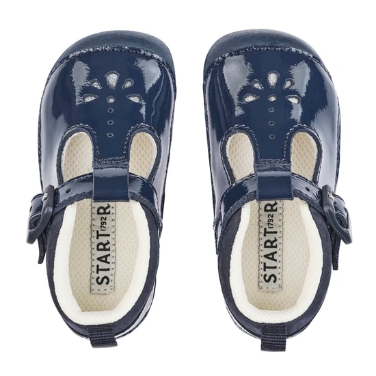 Start-Rite Baby Bubble Navy Patent Leather Pre Walker Shoes