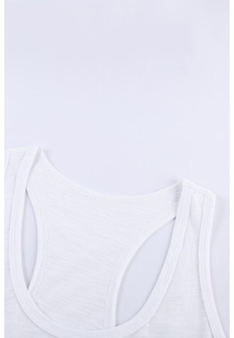 Damen Basic Solid Tank Top in Weiß - Image 4