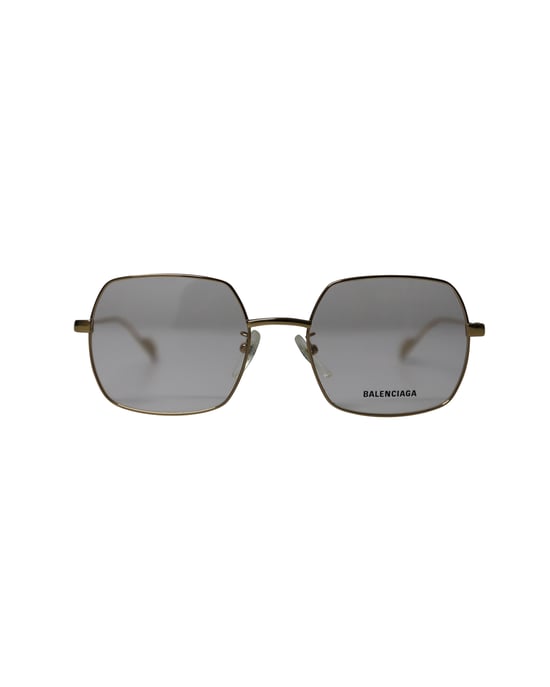 Balenciaga BB0090O 003 Quadratische Sonnenbrille aus Goldmetall - Image 1