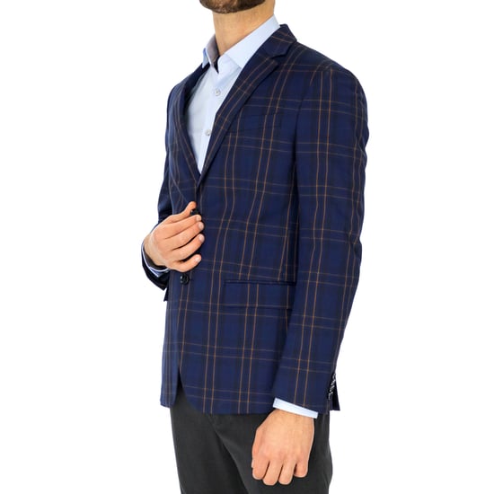 Calvin Klein Männer Tartan Blazer Blau - Image 2