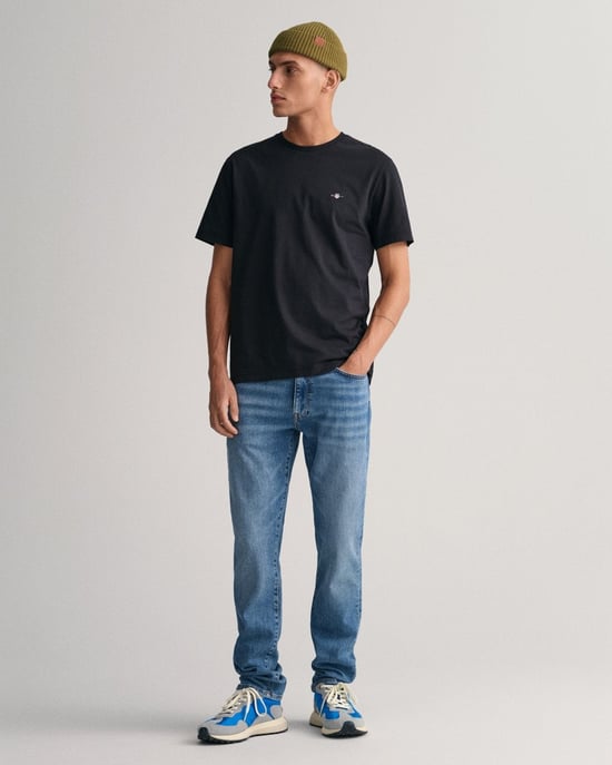 GANT Mens Regular Fit Short Sleeve Shield Logo T-Shirt