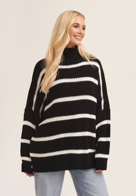 Hochgeschlossener Pullover aus Grobstrick - Image 1