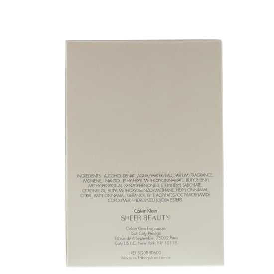Calvin Klein Sheer Beauty Eau de Toilette 50ml Spray