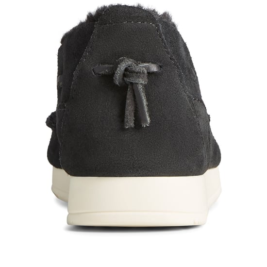 Sperry Moc-Sider Female Slip On Ladies Shoes BLACK