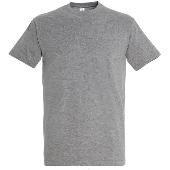 SOLS Mens Imperial Heavyweight Short Sleeve T-Shirt (Grau meliert) - Image 1
