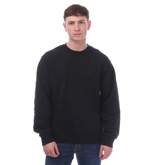 Baumwoll-Rundhals-Sweatshirt mit abnehmbarer Halskette in Schwarz - Image 1