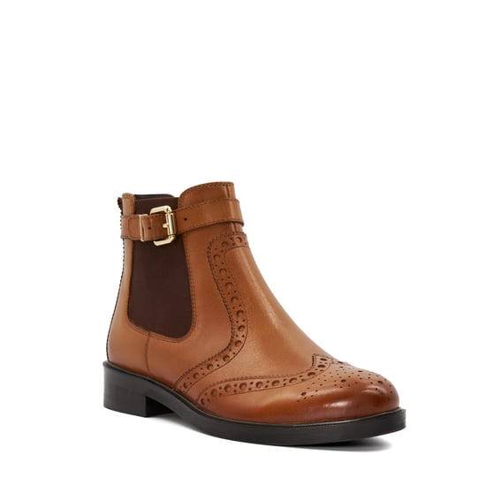 Dune Ladies Question - Brogue Detail Leather Chelsea Boots - Image 1