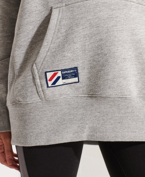 Superdry Oversize Kapuzenpullover mit Code und Chenille-Logo - Image 5
