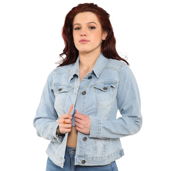 Enzo Womens Stretch Denim Jacket - Image 4