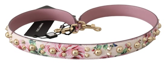 Dolce & Gabbana rose en cuir floral accessoire épaule - Image 3