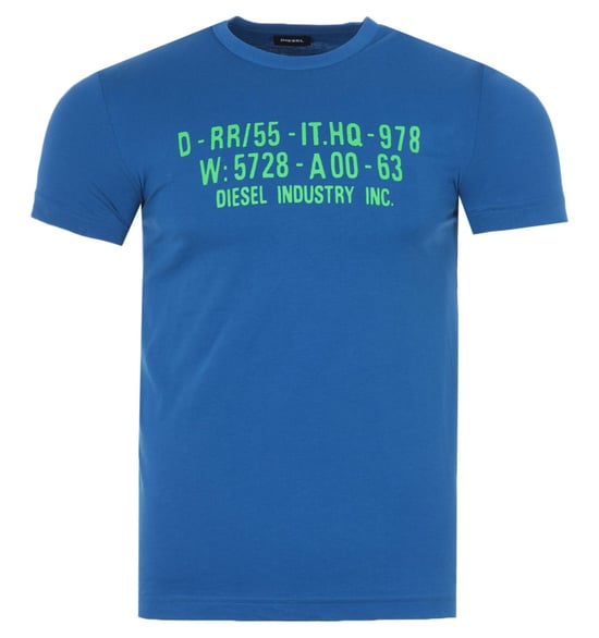 Diesel T-Diego S2 Grafik-Logo T-Shirt - Blau - Image 1