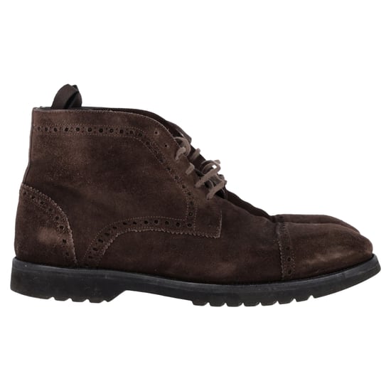 Tom Ford Laser Cut Schnürstiefeletten aus braunem Wildleder - Image 1