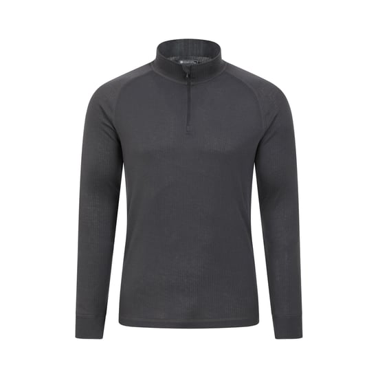 Mountain Warehouse Mens Talus Zip Neck Long-Sleeved Thermal Top (Grey)