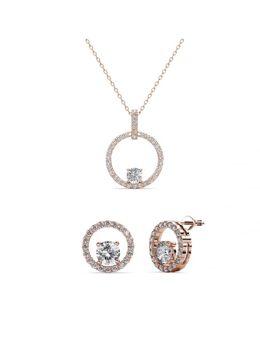 Desiree Set und Box - Rose Gold und Kristall - Image 1