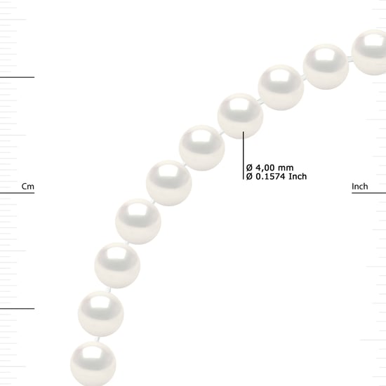 DIADEMA - Necklace - OPERA Real Freshwater Pearls - White