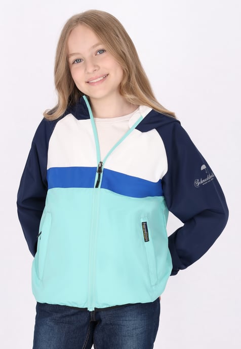 Schmuddelwedda Anorak Mädchen (Kids) Türkis Colorblock - Image 3