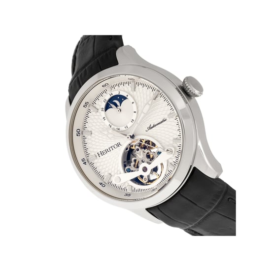 Heritor Automatikuhr Gregory Semi-Skelett mit Lederarmband - Image 3