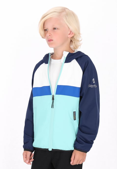 Schmuddelwedda Anorak Jungen (Kids) Türkis Colorblock - Image 3