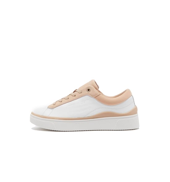 Tommy Hilfiger Damen Elevated Leder Cupsole Sneaker - Weiß & Pink - Image 2