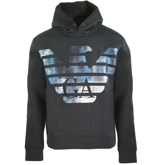 Emporio Armani Großer Adler Logo Navy Hoodie - Image 1