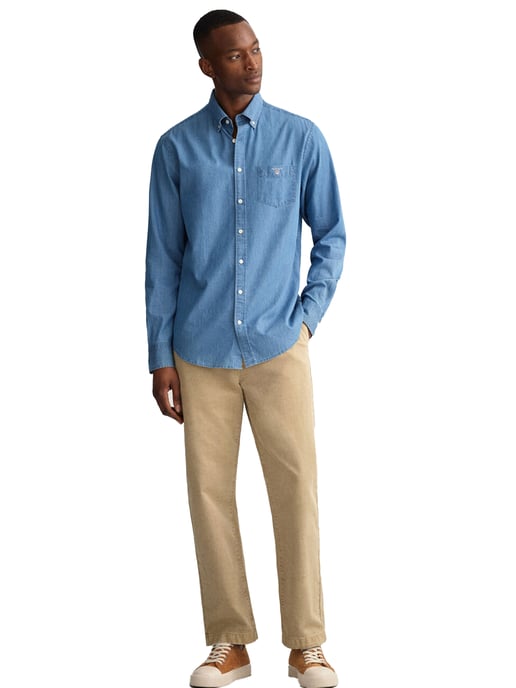 Gant Herren Regular Fit Hemd | Das Indigo Hemd - Image 6
