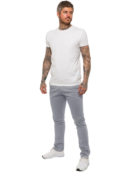 Enzo Mens Slim Fit Stretch Chinos