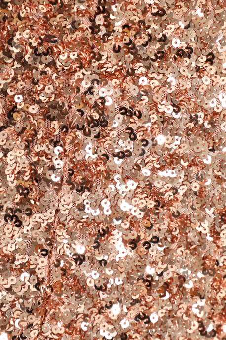Rose Gold Sequin Flute Sleeve Mini Dress