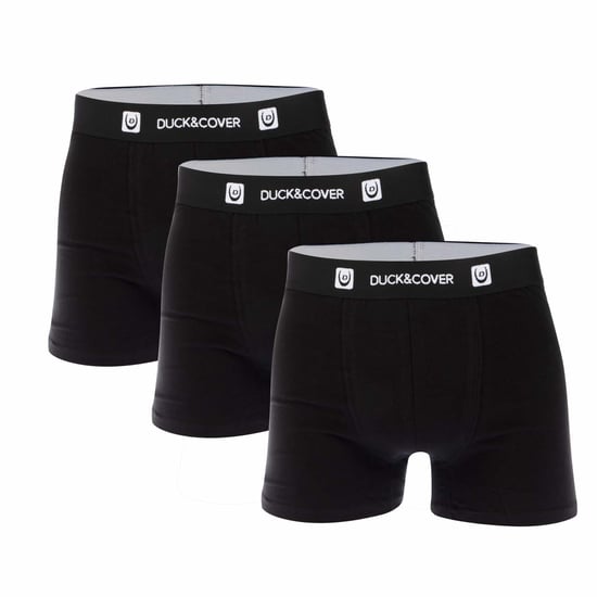 Men's Duck and Cover 3 Pack of Villani Boxer Shorts in Black - Image 1
