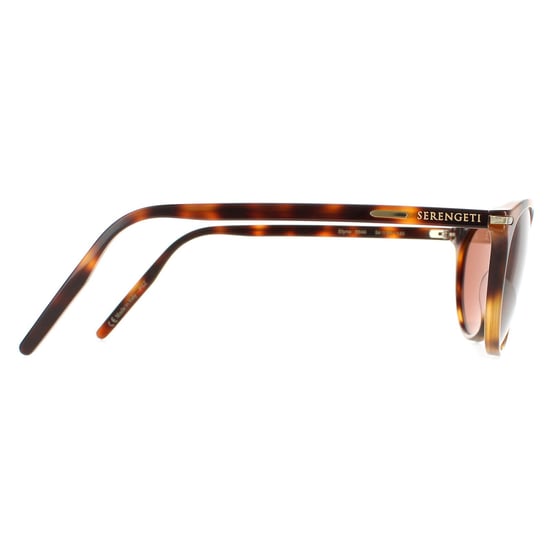 Serengeti Round Womens Shiny Havana Mineral Polarized Drivers Brown Elyna