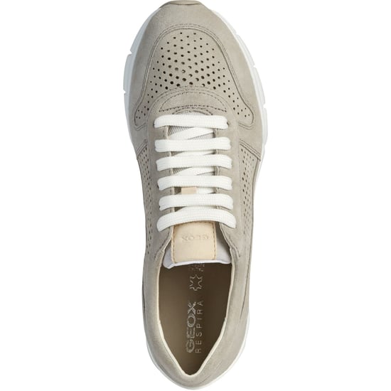 Geox D Sukie B Leder Damen Hellgrau Turnschuhe - Image 4