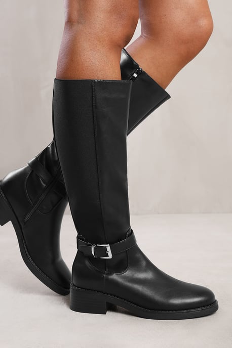 Wheres That From Womens 'Bode' Knee High Boots With Buckle Detail