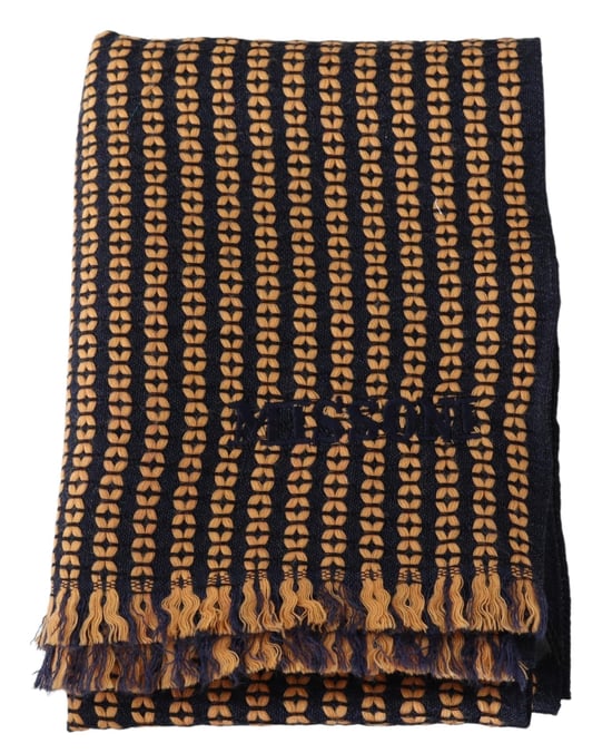 MISSONI ORANGE 100% Laine à motifs de laine Unisexe Wrap Scraf's Scarf - Image 4