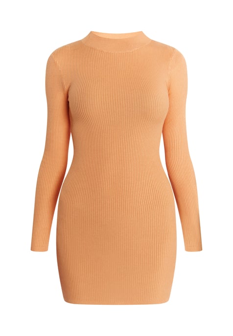 Mymo Strickkleid mini Damen orange - Image 1
