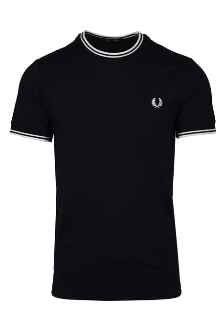T-shirt double lisere Fred Perry Pour Homme en Bleu Marine - Image 1
