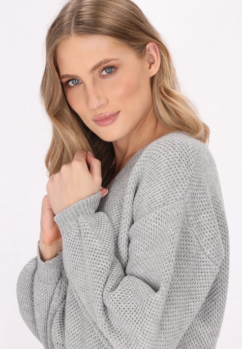 Dreimaster Pullover Damen Grau Melange - Image 5