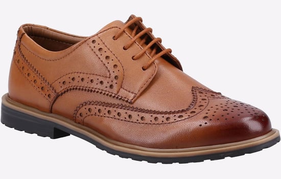Hush Puppies Verity Leder Damen Tan Brogues Schuhe - Image 2