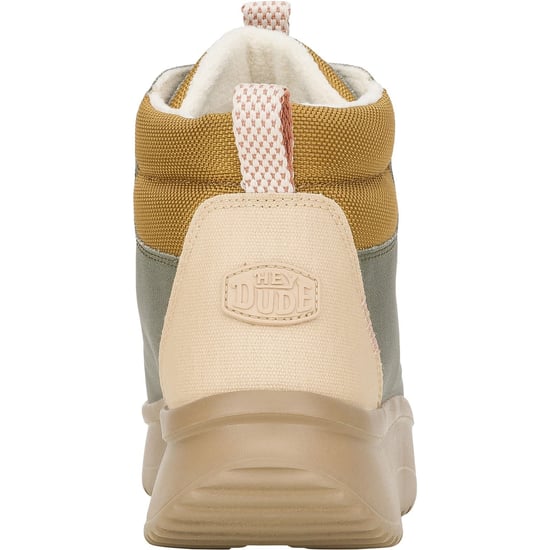 HEYDUDE Wendy Peak Apres PU beschichtetes Segeltuch Damen Olive Stiefel - Image 2